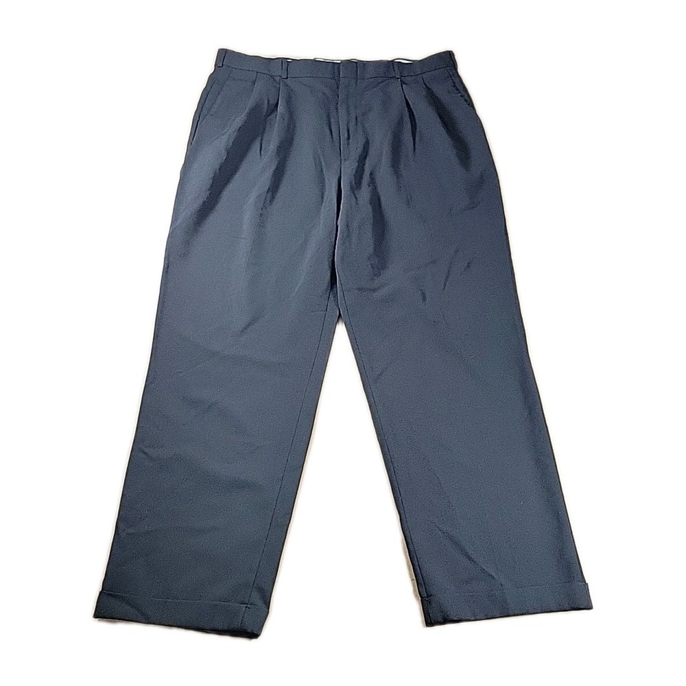 SLATES ... Original  Fit … Pleat Cuff Wool‎ Mix Dress Pants ... BLACK … 40 x 32